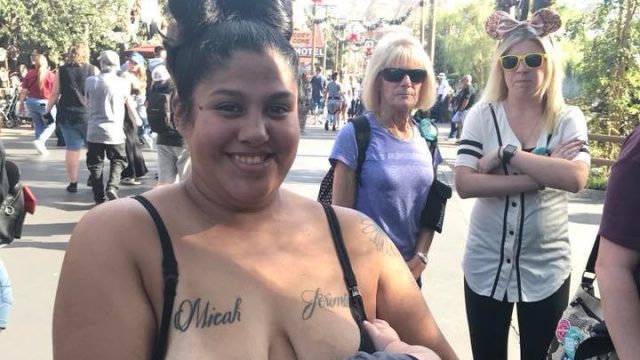 Brittni Medina breastfeeding her son