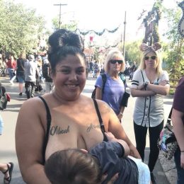 Brittni Medina breastfeeding her son