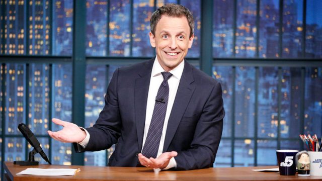 Picture of Seth Meyers Hosting Late Night