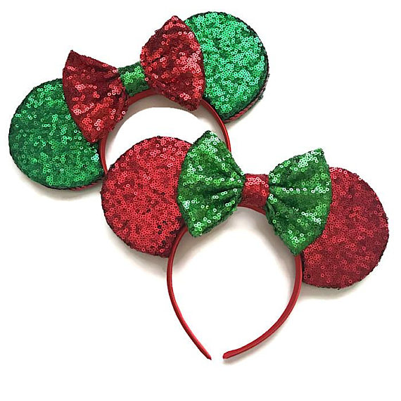 8 pairs of Christmas Minnie Mouse ears that you need for the