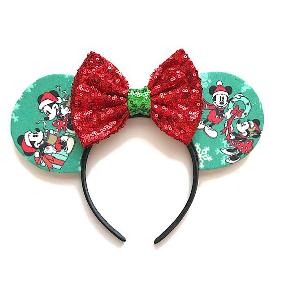 8 pairs of Christmas Minnie Mouse ears that you need for the