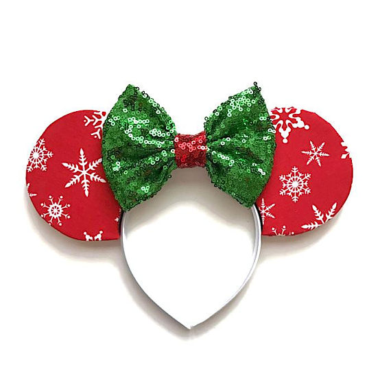 8 pairs of Christmas Minnie Mouse ears that you need for the