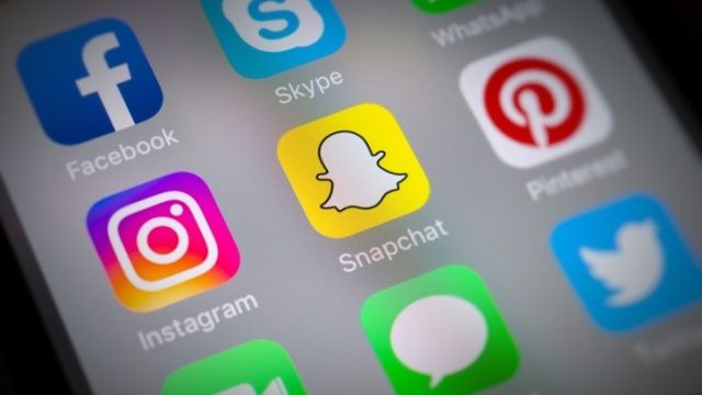 Instagram versus Snapchat on phone