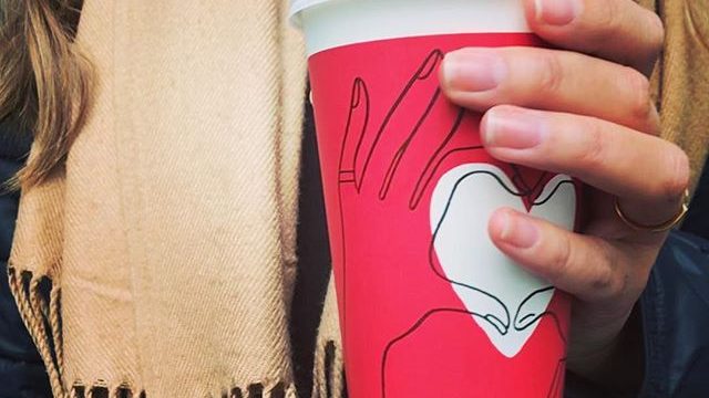 Starbucks red holiday cup