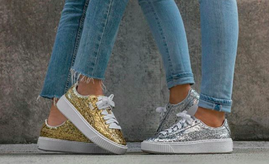 Puma glitter sneakers womens on sale