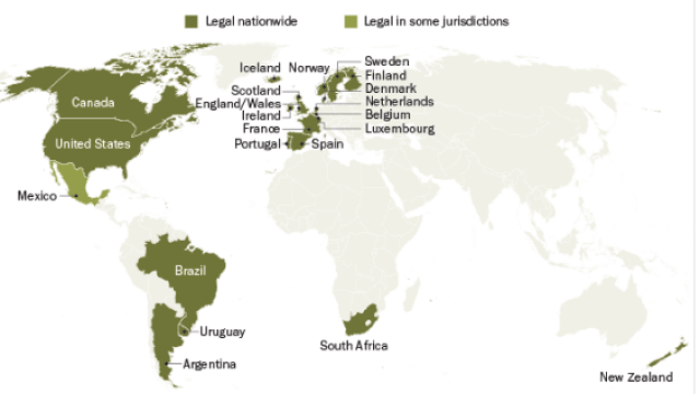 Gay marriage around the world