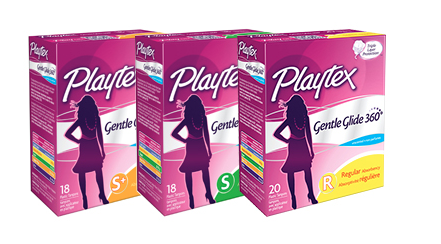 Playtex Gentle Glide Odor Absorbing Tampons with Soft Plastic