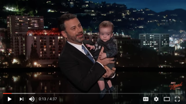 Jimmy Kimmel spoke asked audience members to ask Congress to fund CHIP on December 11th