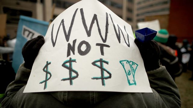Image of net neutrality protest sign