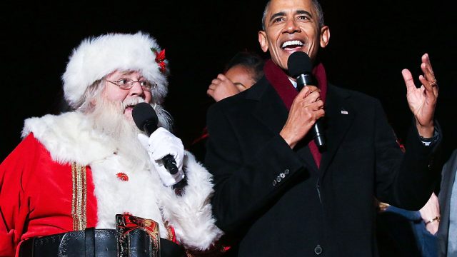 Picture of Barack Obama Santa