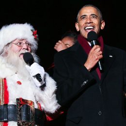 Picture of Barack Obama Santa