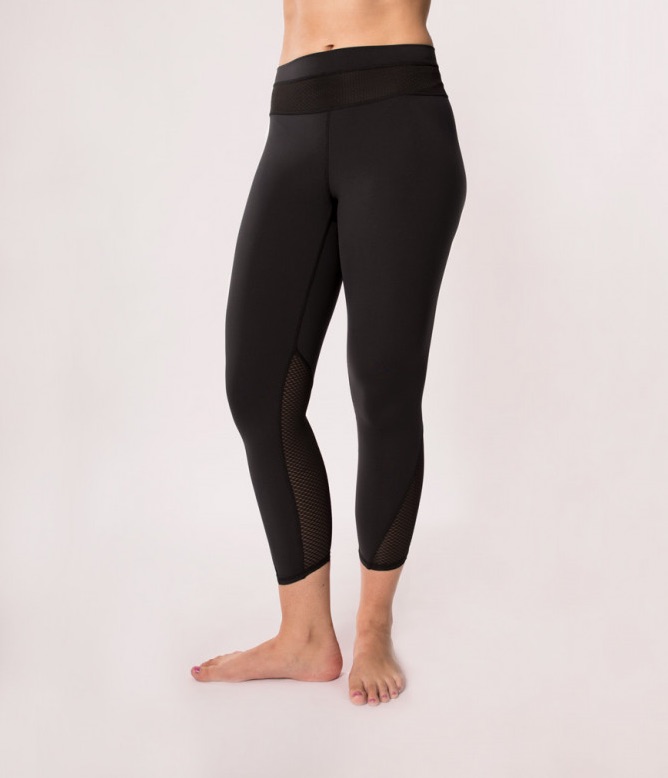 manduka, Pants & Jumpsuits, Manduka Flux Yoga Leggings Crop Black Tie  Ankle Xs Athletic