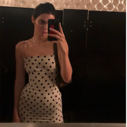 Kendall Jenner in polka dot dress