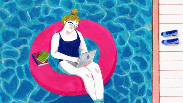 Young woman on laptop