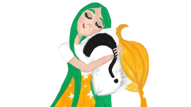cuddling mermaid