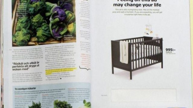 Ikea ad doubles as pregnancy test
