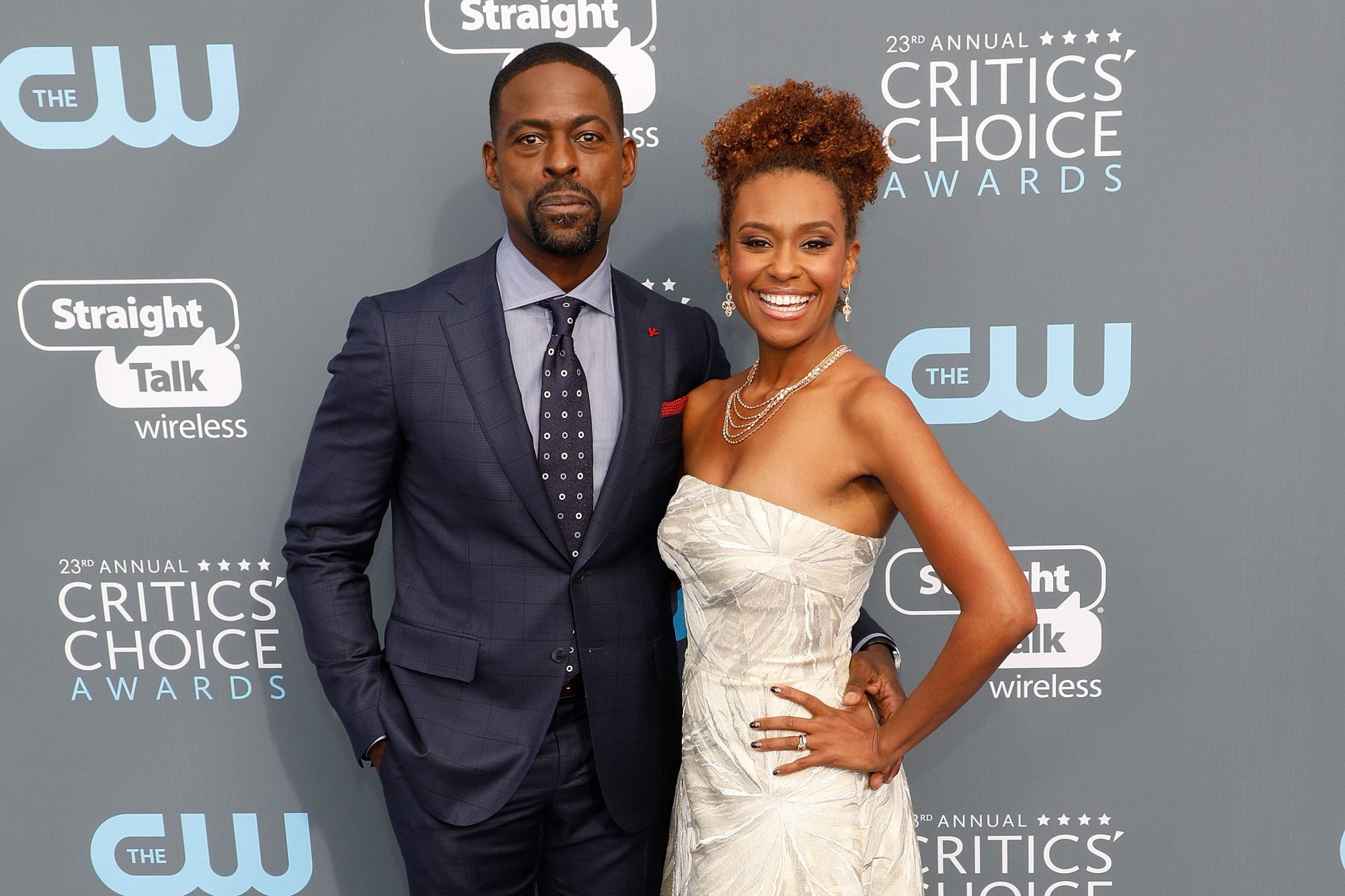 Sterling K. Brown and Ryan Michelle Bathe at 2018 Critics' Choice