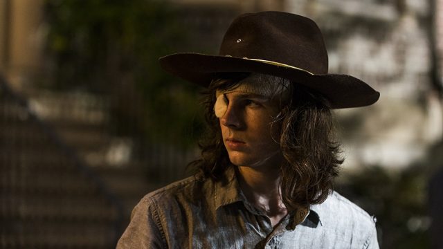 Photo of Chandler Riggs as Carl Grimes in "The Walking Dead"
