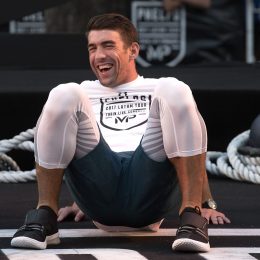 Photo of Olympic Swimmer Michael Phelps at an Under Armour Training Session