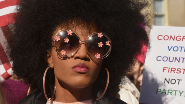 Photo of Woman at the 2018 Women's March