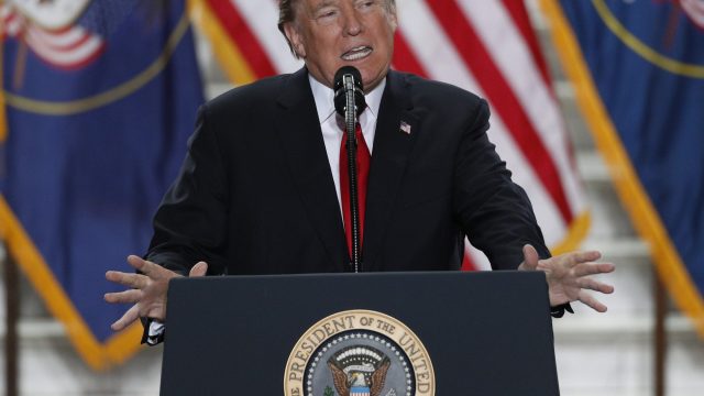 Photo of Donald Trump Speaking at an Event at the Utah State Capitol