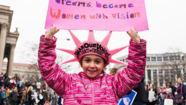 Photo of Girl Holding Sign at the 2018 Women's March