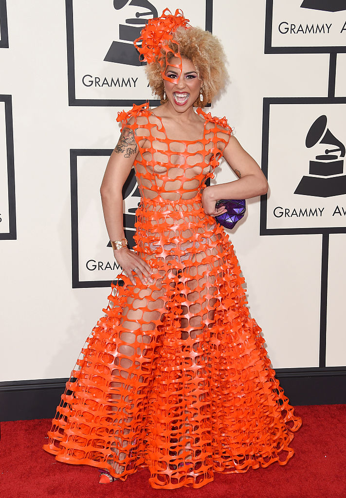 Joy villa 2025 grammy dress 2018