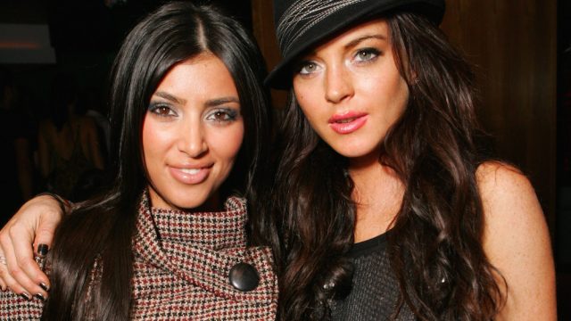 Kim Kardashian and Lindsay Lohan