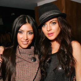 Kim Kardashian and Lindsay Lohan