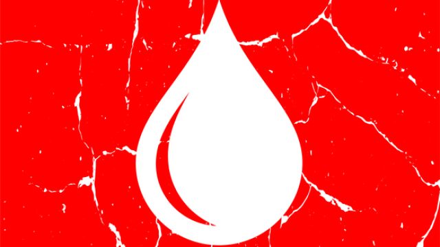 Blood droplet illustrated