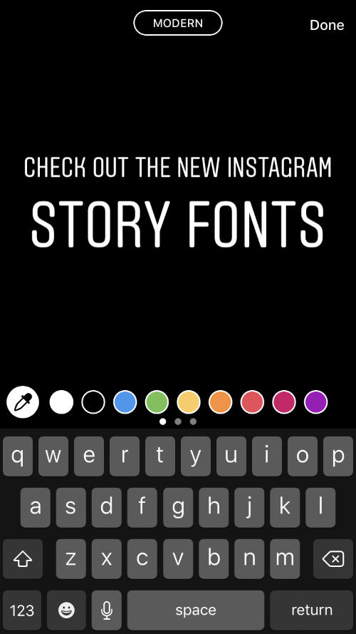 Modern font instagram
