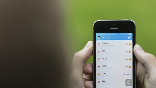 Photo of Snapchat App on Smartphone