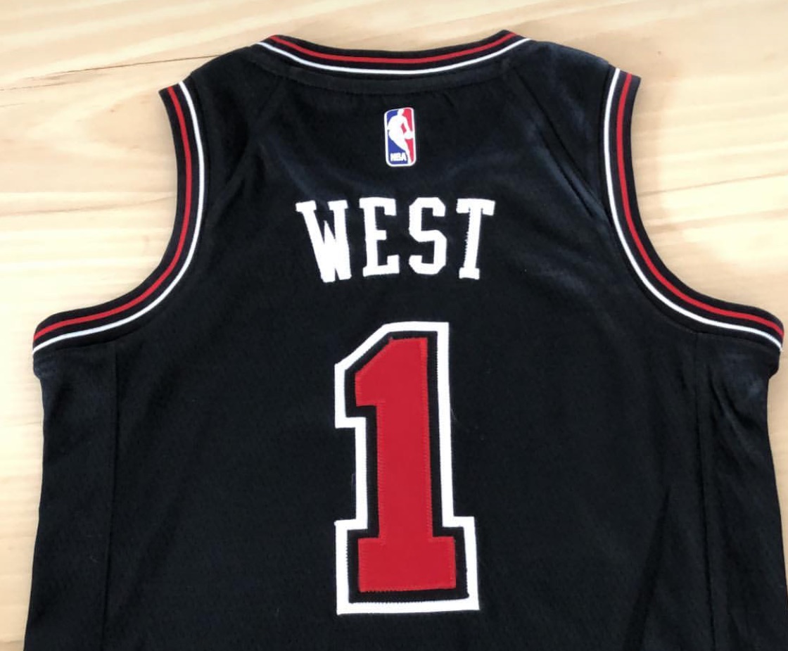 Chicago West got a personalized basketball jersey from the Chicago