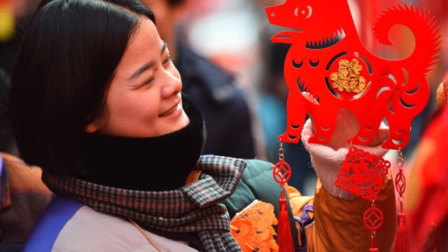 Image of woman preparing for Chinese New Year