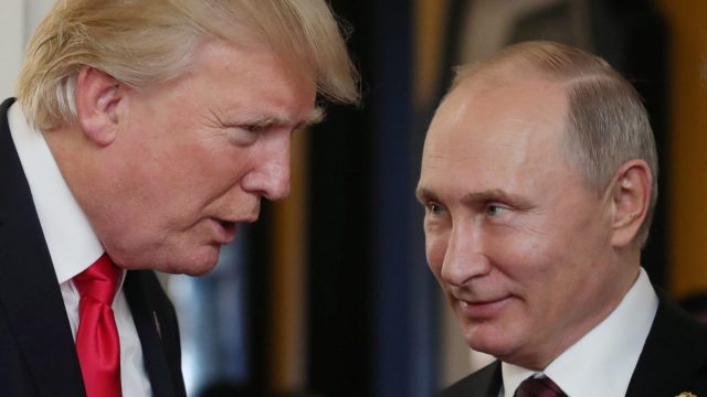 Photo of Donald Trump and Vladimir Putin