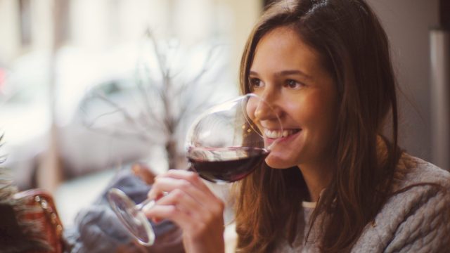 Photo of Woman Drinking Wine on National Drink Wine Day