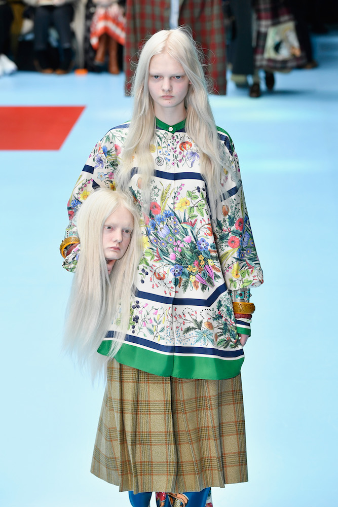 Gucci Fall 2018 Show Human Heads and Dragons - Gucci Models