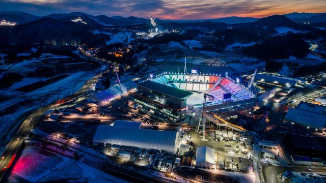 Photo of the Pyeongchang Olympic Stadium, Where the Olympics Closing Ceremony Will Be Held