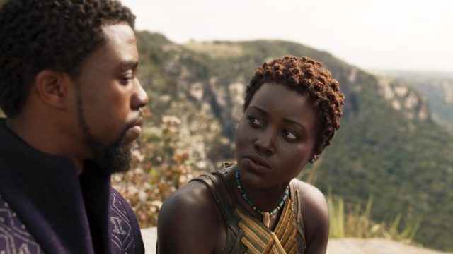 Photo of Chadwick Boseman and Lupita Nyong'o in Black Panther