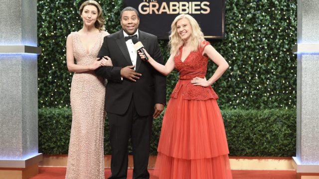 Photo of "Saturday Night Live" Cast Members Presenting The Grabbies