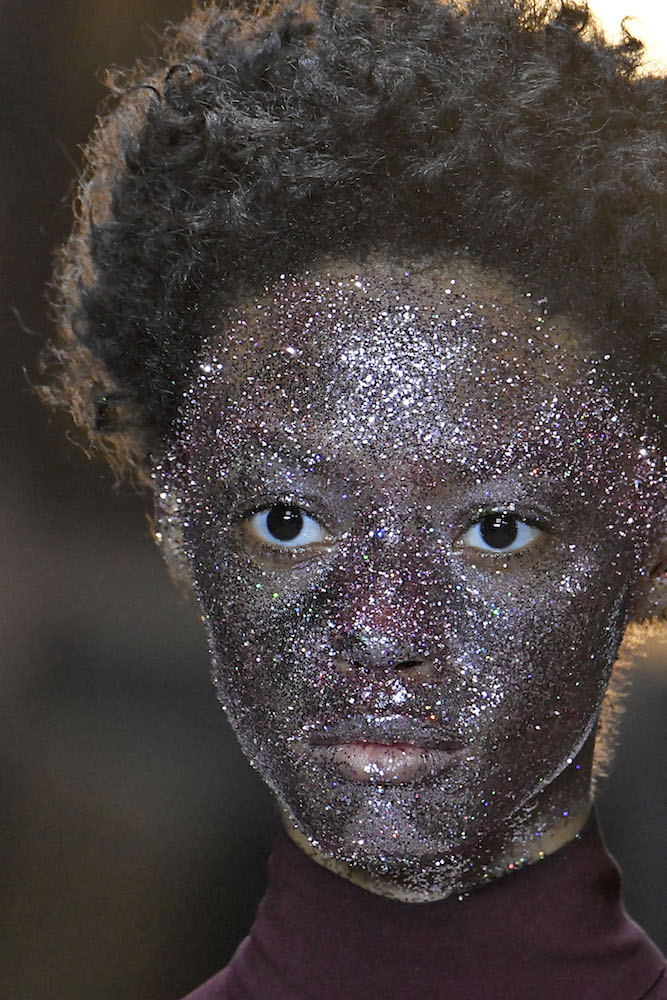 Giambattista Valli Shows Glitter Facials During Fashion Week