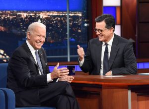 Photo of Joe Biden on The Late Show With Stephen Colbert
