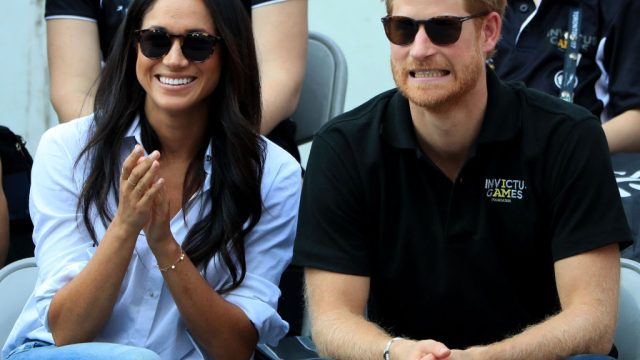 Prince Harry and Meghan Markle watch Wheelchair Tennis at the 2017 Invictus Games in Toronto,