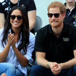 Prince Harry and Meghan Markle watch Wheelchair Tennis at the 2017 Invictus Games in Toronto,