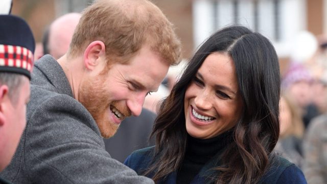 Photo of Meghan Markle and Prince Harry in Edinburgh, Scotland