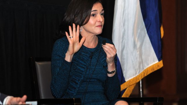 DENVER, CO. - FEBRUARY 19: Facebook Chief Operating Officer Sheryl Sandberg spoke on behalf of Democratic gubernatorial candidate Mike Johnston at the Denver Athletic Club Monday, February19, 2018. Sandberg addressed a wide range of topics including gun control and education.