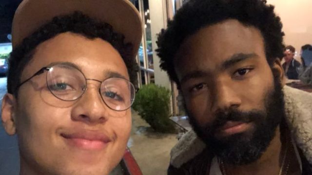 Photo of Donald Glover With Fan Jaboukie Young-White