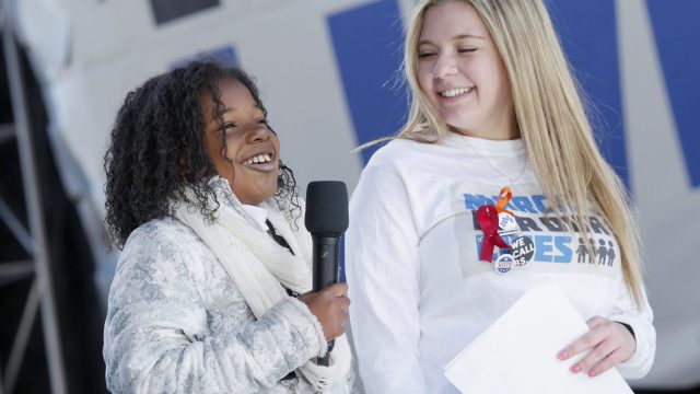 Photo of Yolanda Renee King and Jaclyn Corin at March For Our Lives