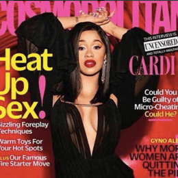 Cosmopolitan magazine cover with Cardi B