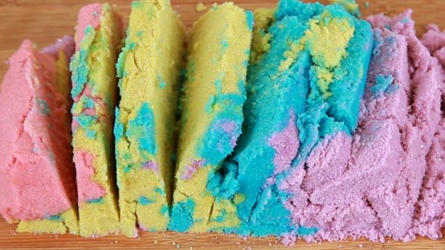 DIY Rainbow Kinetic Sand